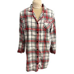Wondershop Flannel Plaid Nightshirt Sz. XL Oversized Packable
